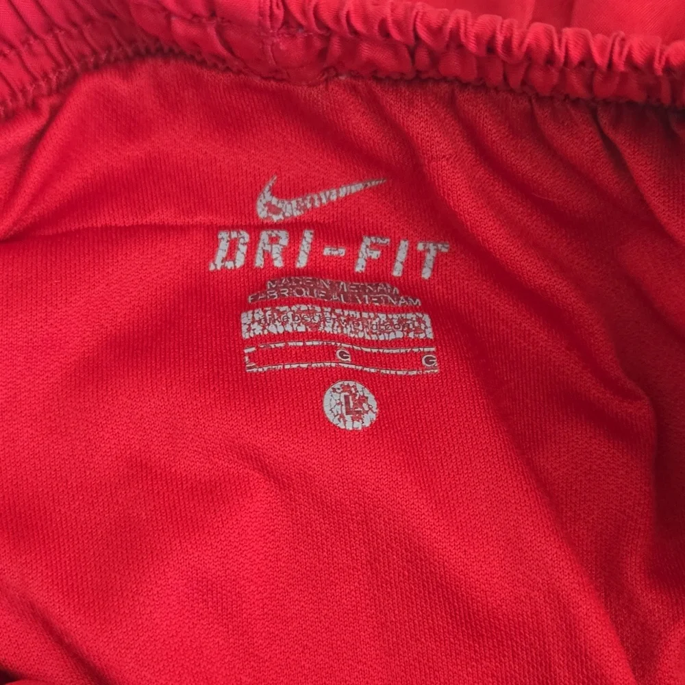 Nike Dri-FIT Red Athletic Shorts Girls Size L